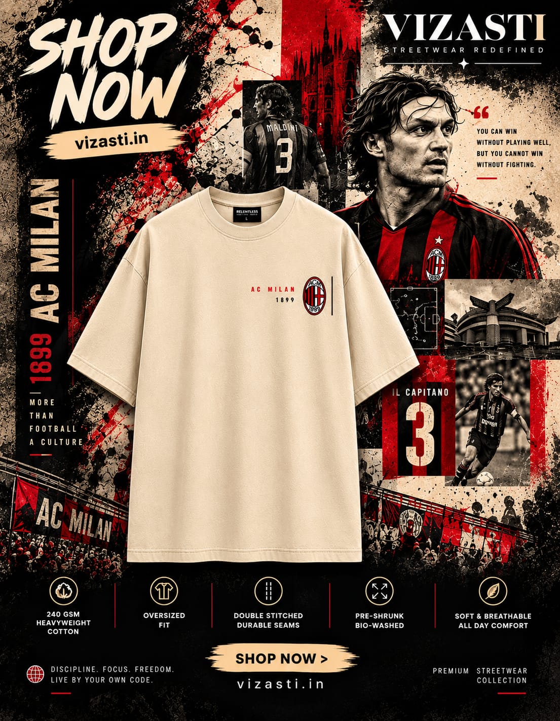 Maldini legacy oversized t-shirt