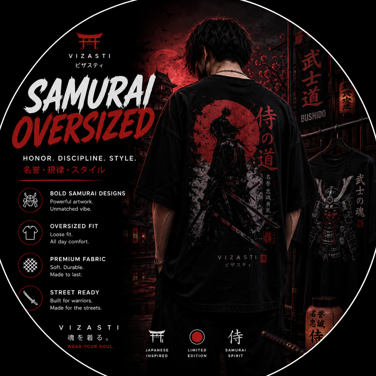Samurai-Oversized Vizasti